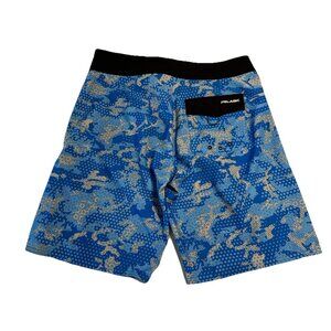 Pelagic Men’s 34 blue water digital camouflage board short Surf Swim Hydro Lite